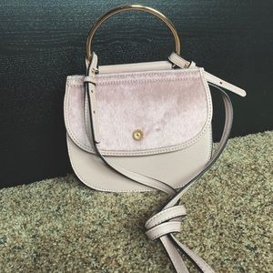 Baby pink handbag